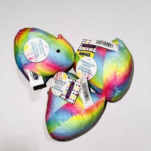 Peeps Plush 5" Rainbow Chick Marshmallow Scented Toy (3 Pack - Lot)